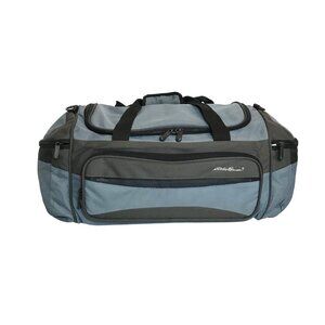 Eddie Bauer Blue & Gray Nylon Luggage Duffle Bag 24" Luggage Travel